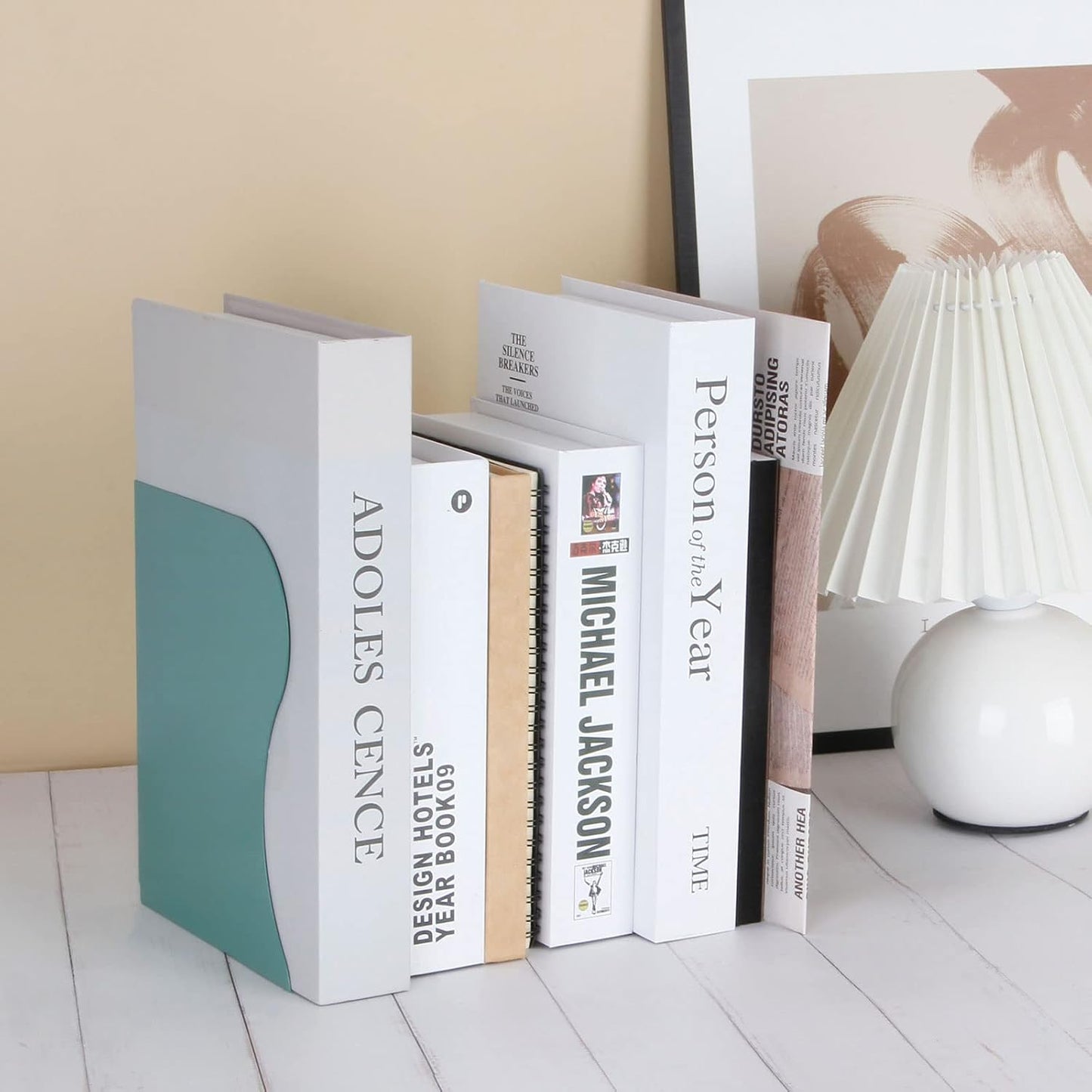 Adjustable Metal Bookends Heavy Duty / Dark Green