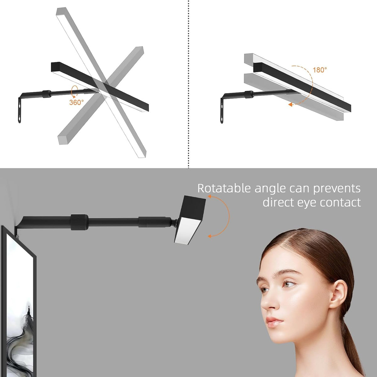 24" Plug in Picture Light for Paintings with Remote Control, 9W LED Art Display Lighting for Gallery, Dartboard