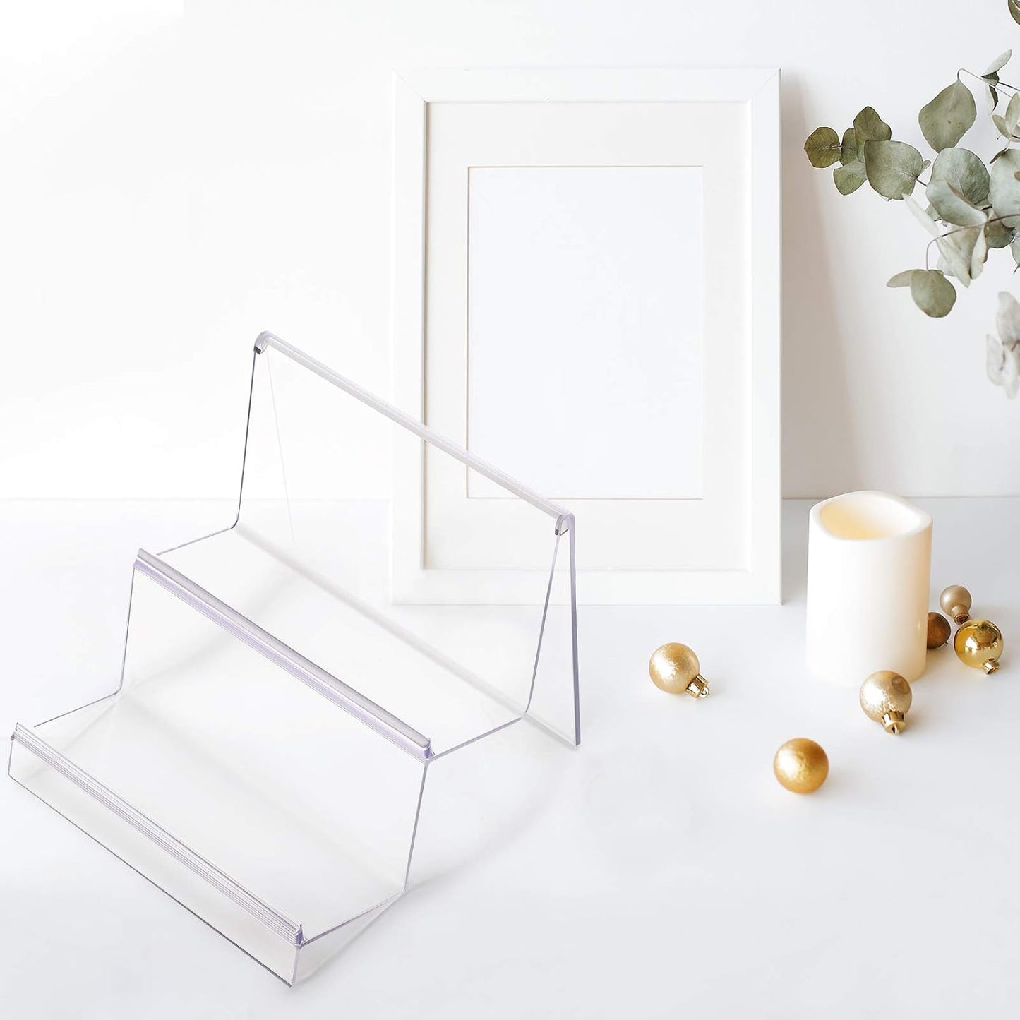 Acrylic Purse Display Stand Holder Wallet Stand Handbag Purse Display Stand Glasses / 2 Tier / Clear