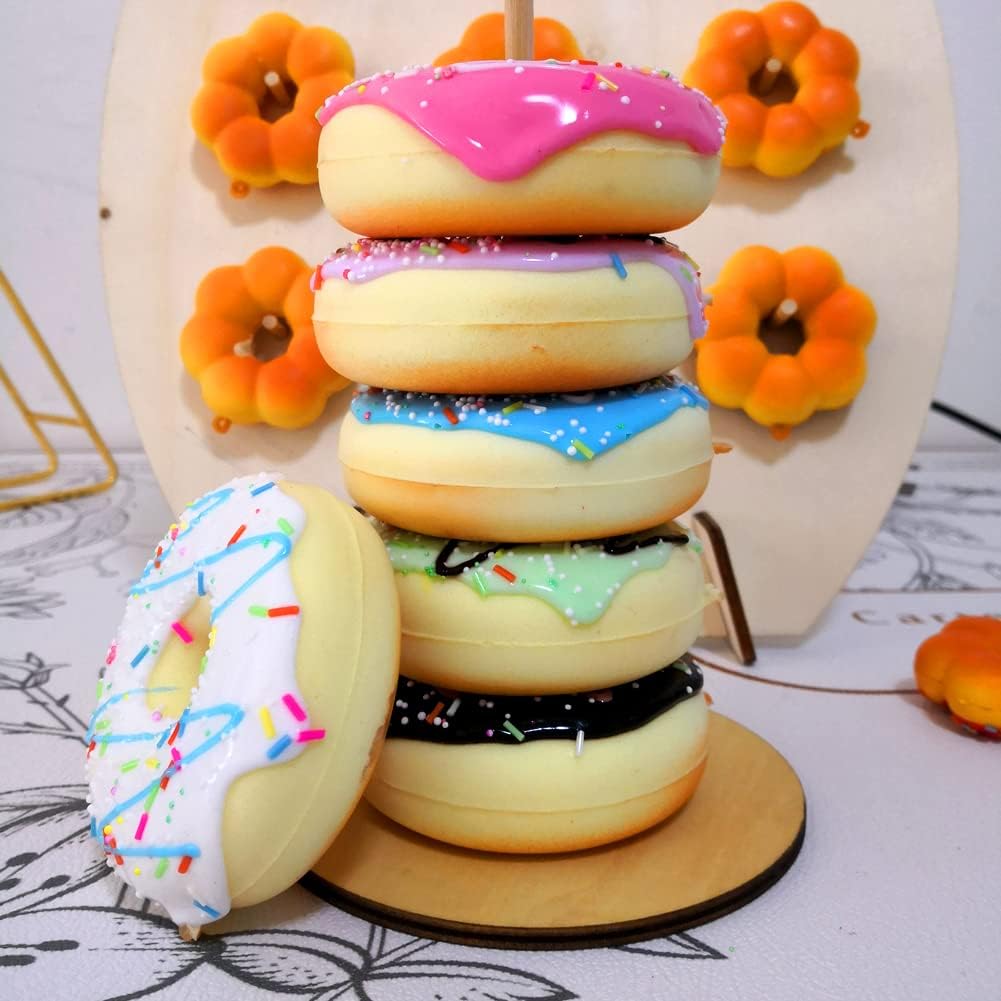 Realistic Artificial Fake Doughnut Model Photography Props Home Decoration / Set of 6