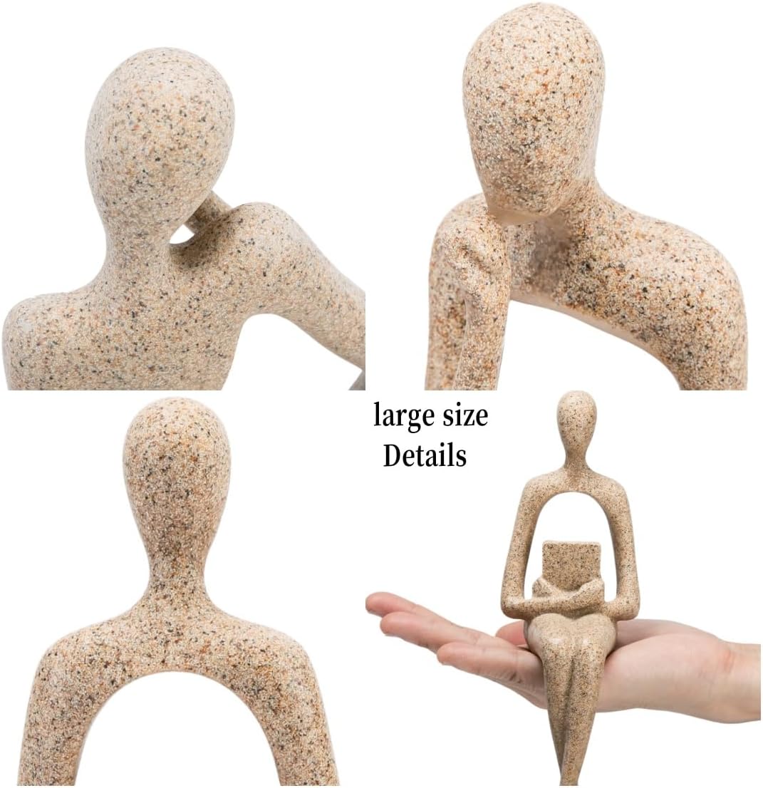 Home Decor Thinker Statue Accents / Large / Gold / Set of 3