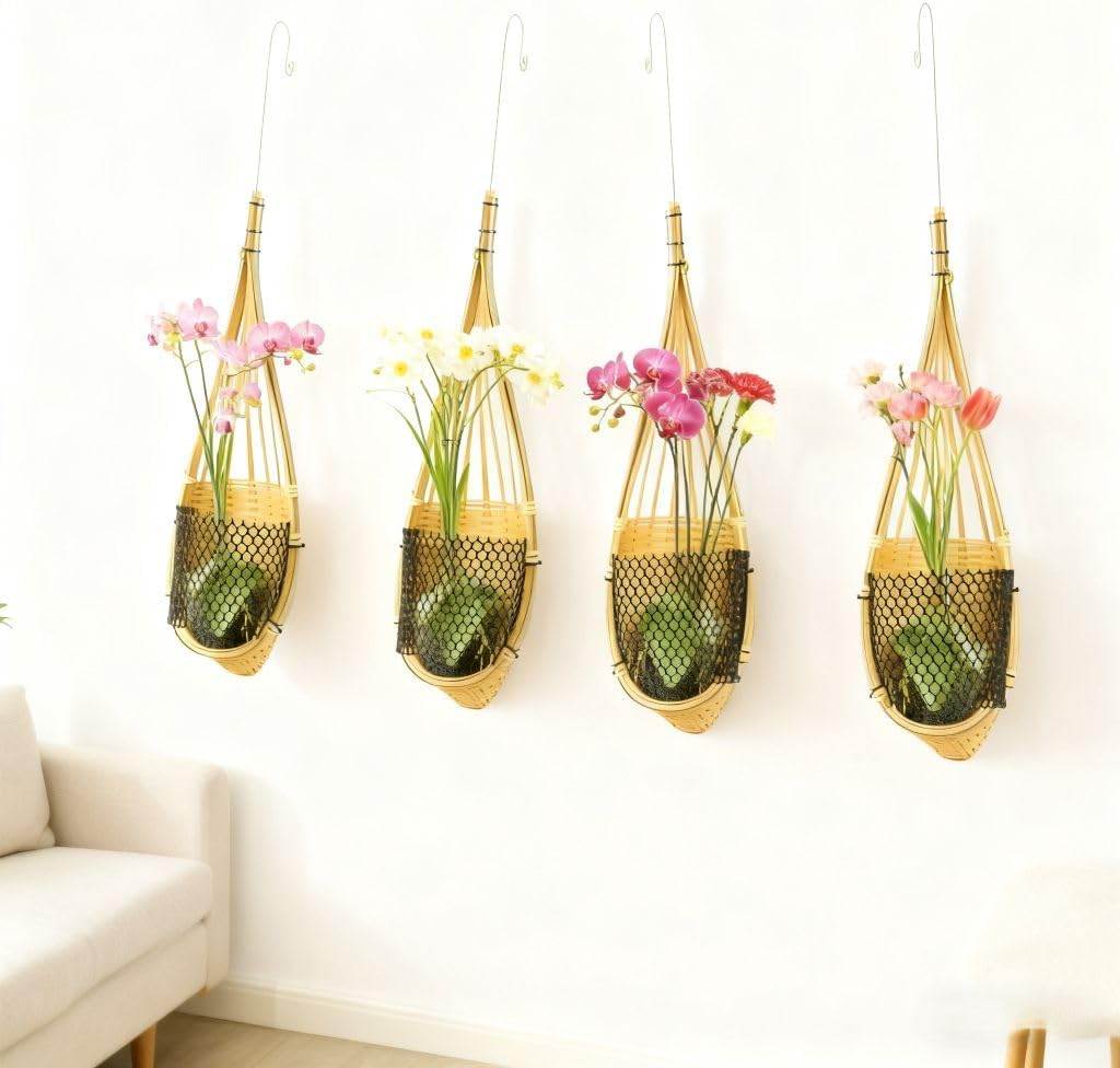 SatisJoy Orchid Hanging Planter / Brown / 5 Inch