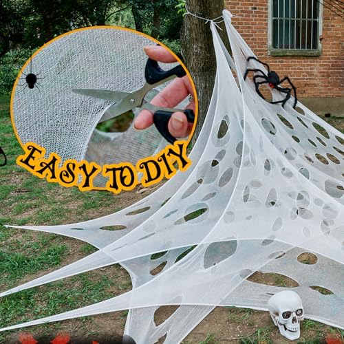 VICAMB 470sqft Giant Spider Web Halloween Decorations Outdoor