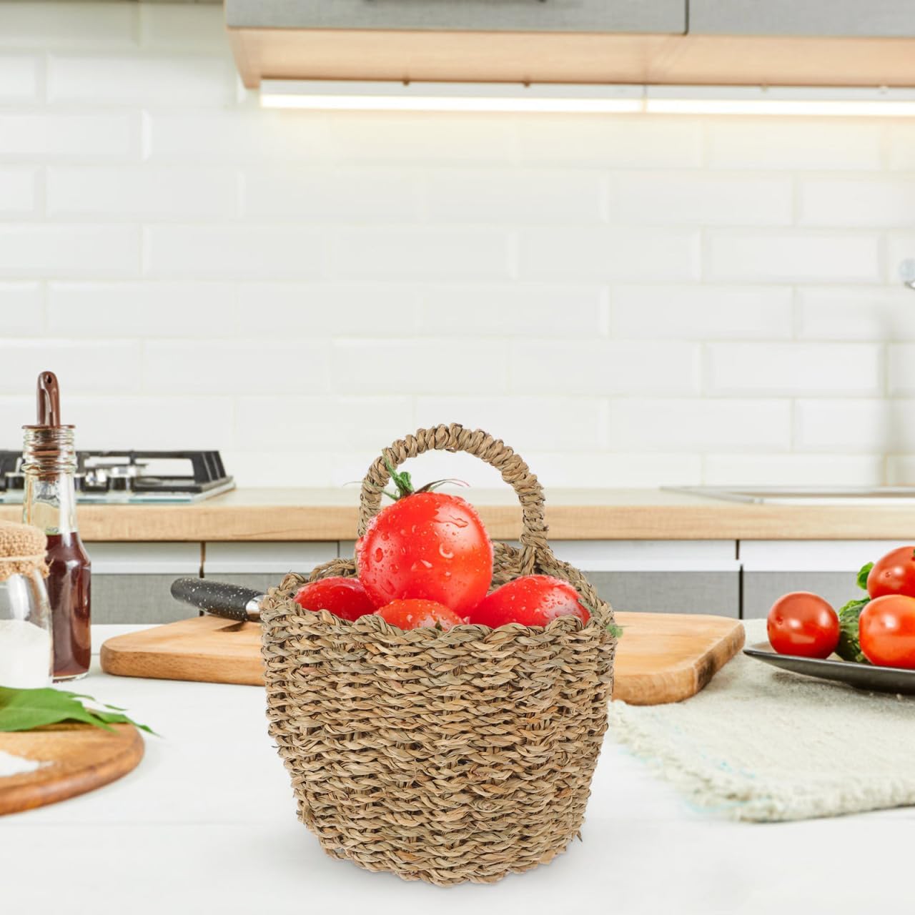 Woven Hanging Storage Basket / 7.87 x 5.51