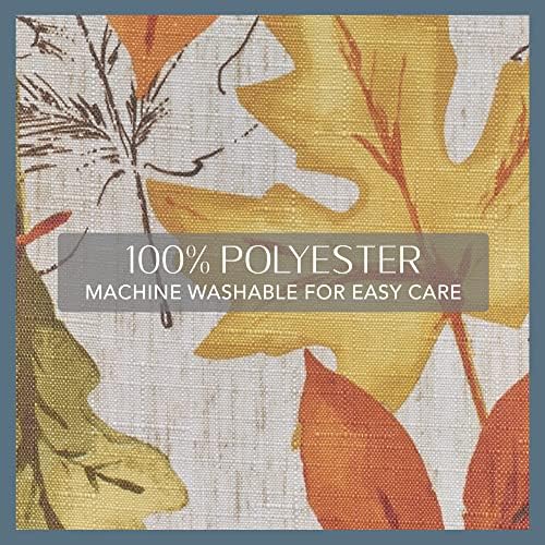 Threadmade Autumn Leaves Fall Printed Tablecloth, Multicolor - 60"W x 144"L