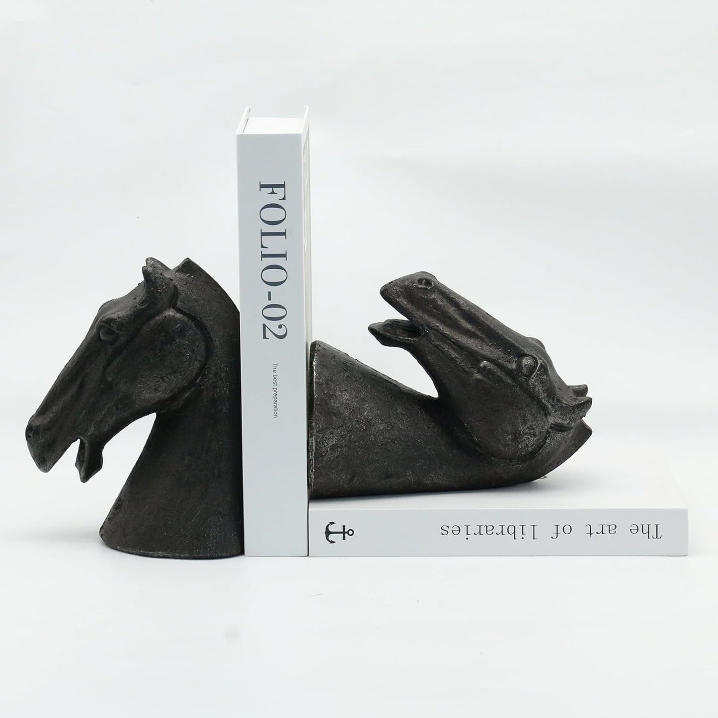 Decorative Bookends / Heavy Duty Non-Slip Book Holders / Horse Head