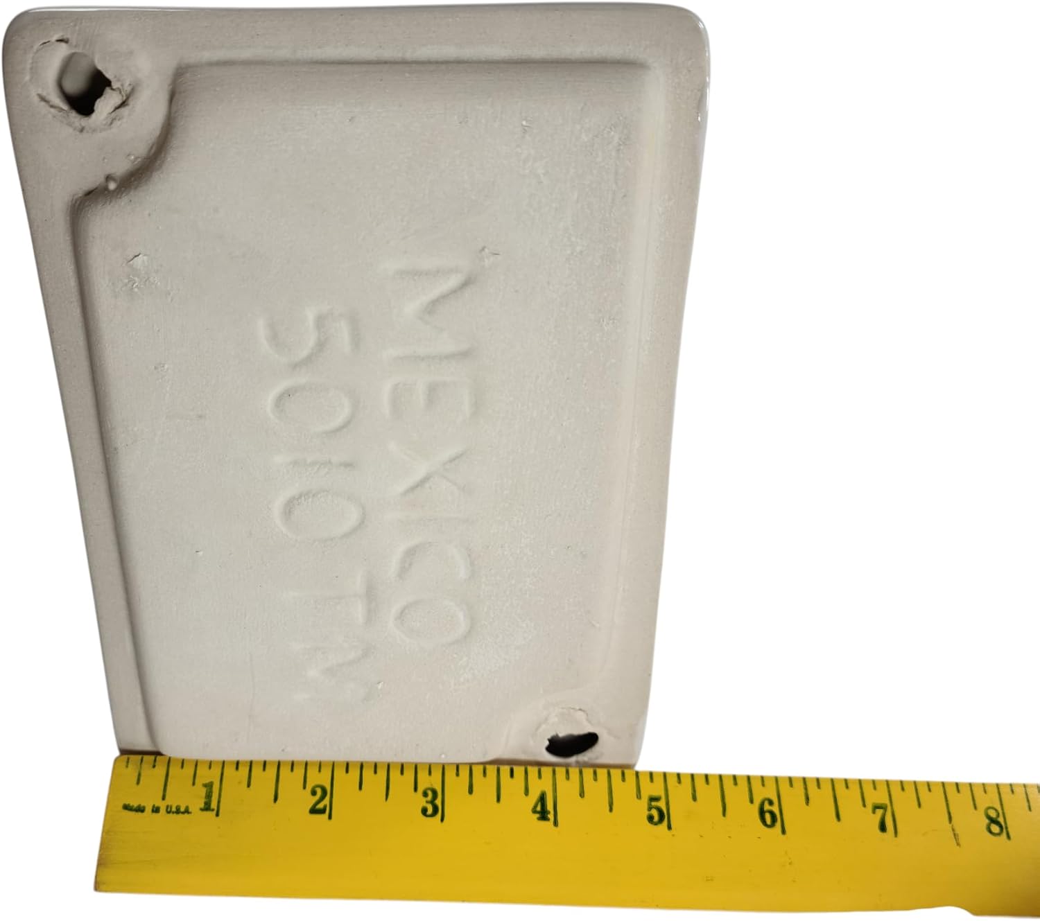 Bone Almond Ceramic Soap Dish Shower Tray Tile in Installation Vintage Mid Century Modern / Beige