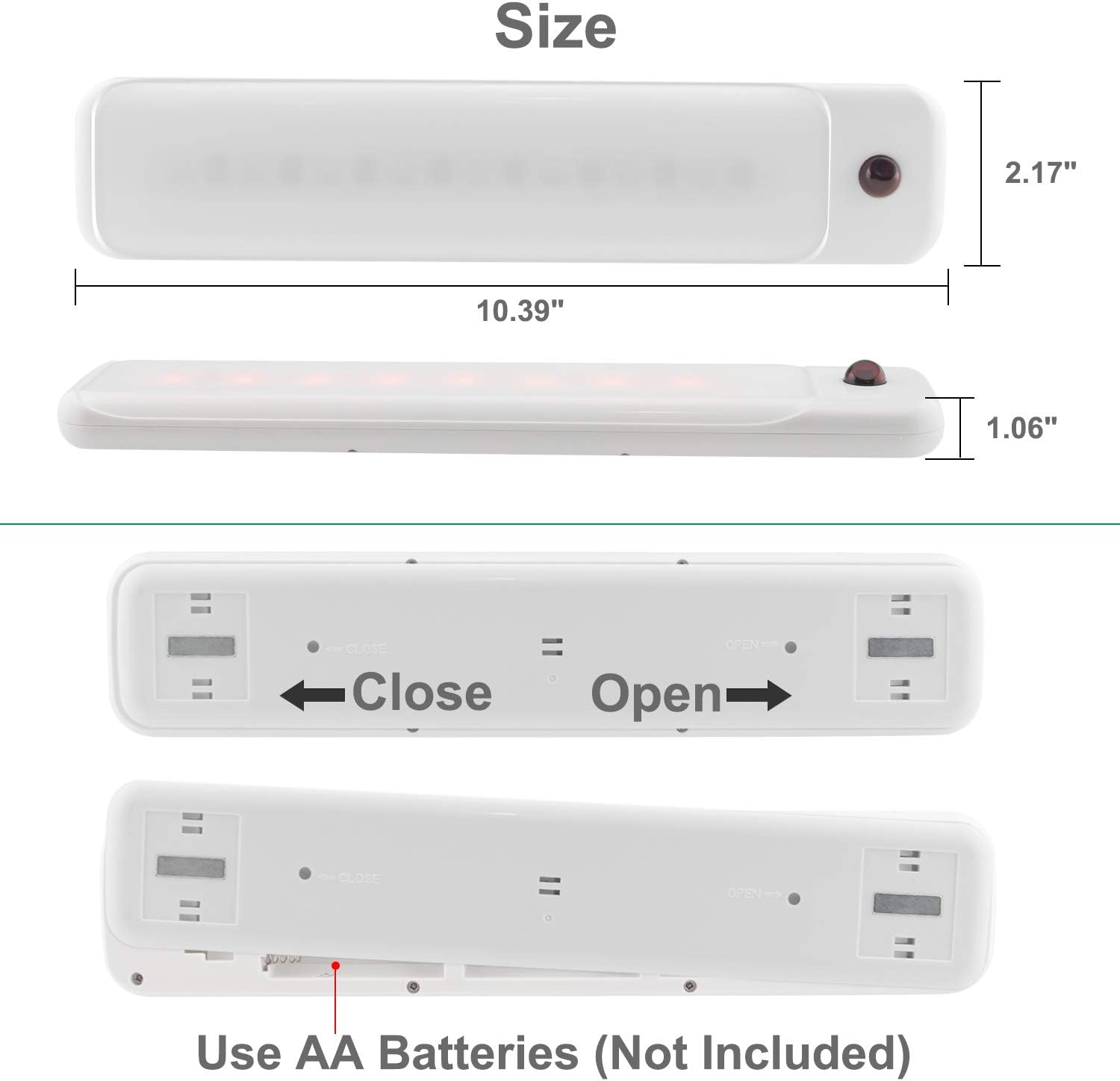 LUXSWAY LED Color Light Bar with Battery Operated,Dimmable Night Lighting, Stick On Light Bar Mulit-Color Changing for