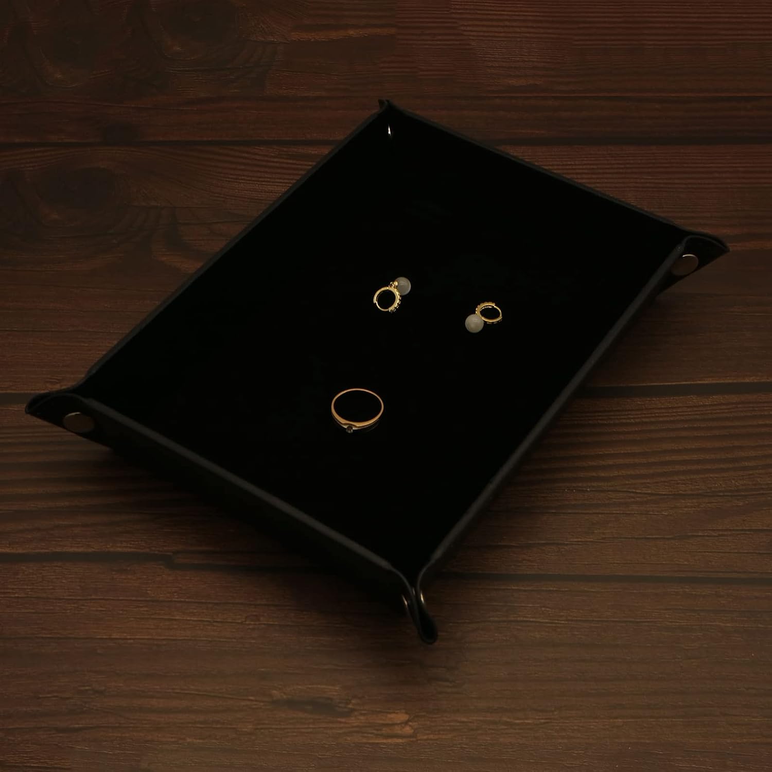 Valet Organizer / Catchall Tray for Jewelry / Black
