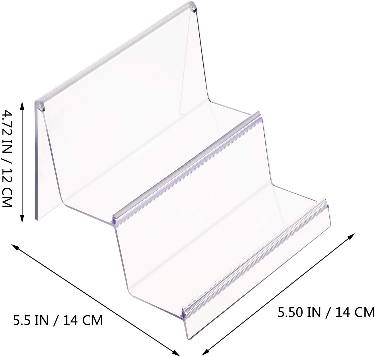 Acrylic Purse Display Stand Holder Wallet Stand Handbag Purse Display Stand Glasses / 2 Tier / Clear