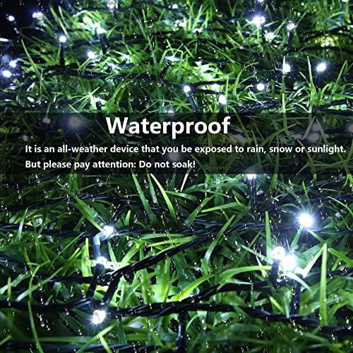 Joomer Solar Christmas Lights Outdoor,4 Pack Total 156FT 400LED, White