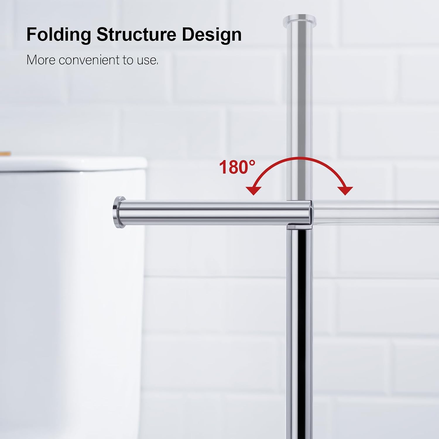 BAGNOLUX Bathroom Toilet Paper Holder Stand with Reserve, SUS304 Stainless Steel Rustproof Pedestal Tissue Roll Holder