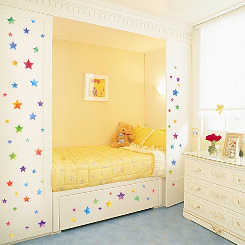 Stars Wall Decals Wall Stickers Easy to Peel Stick Removable Home Decoration Gift