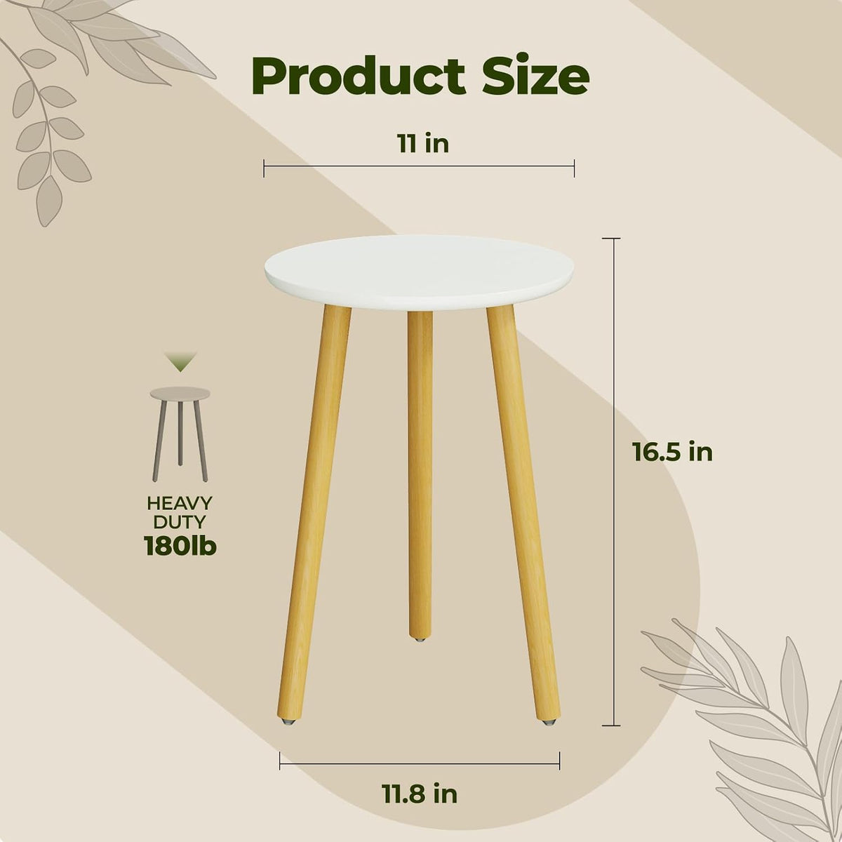 Bamworld Tall Plant Stand Indoor Wood Plant Table | Flower Stand for Large Plants Single Plant Stool for Bedroom Living