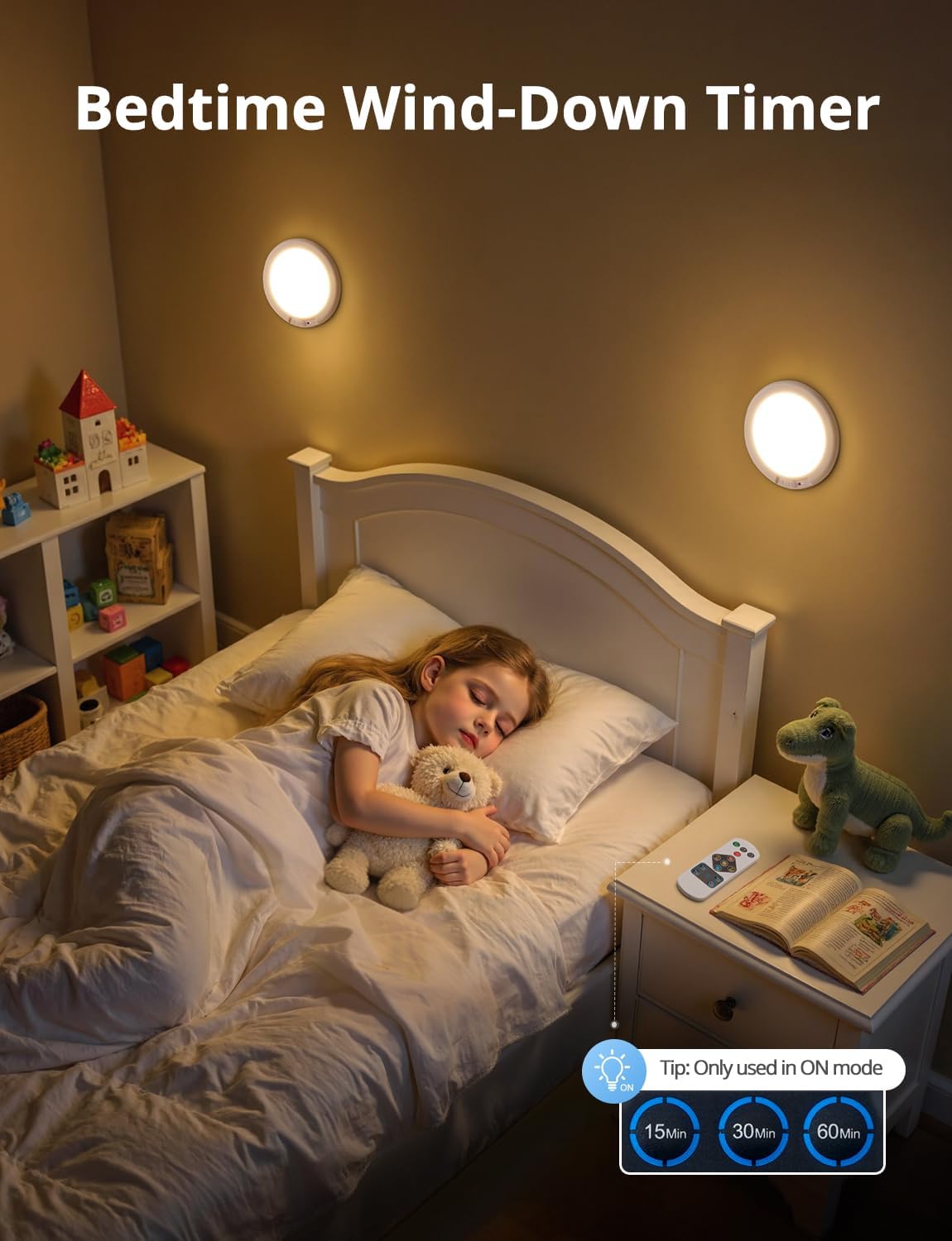Rechargeable Motion Sensor Ceiling Light with Remote Wireless, 60 Days Battery Powered Shower Lamp Magnetic Dimming