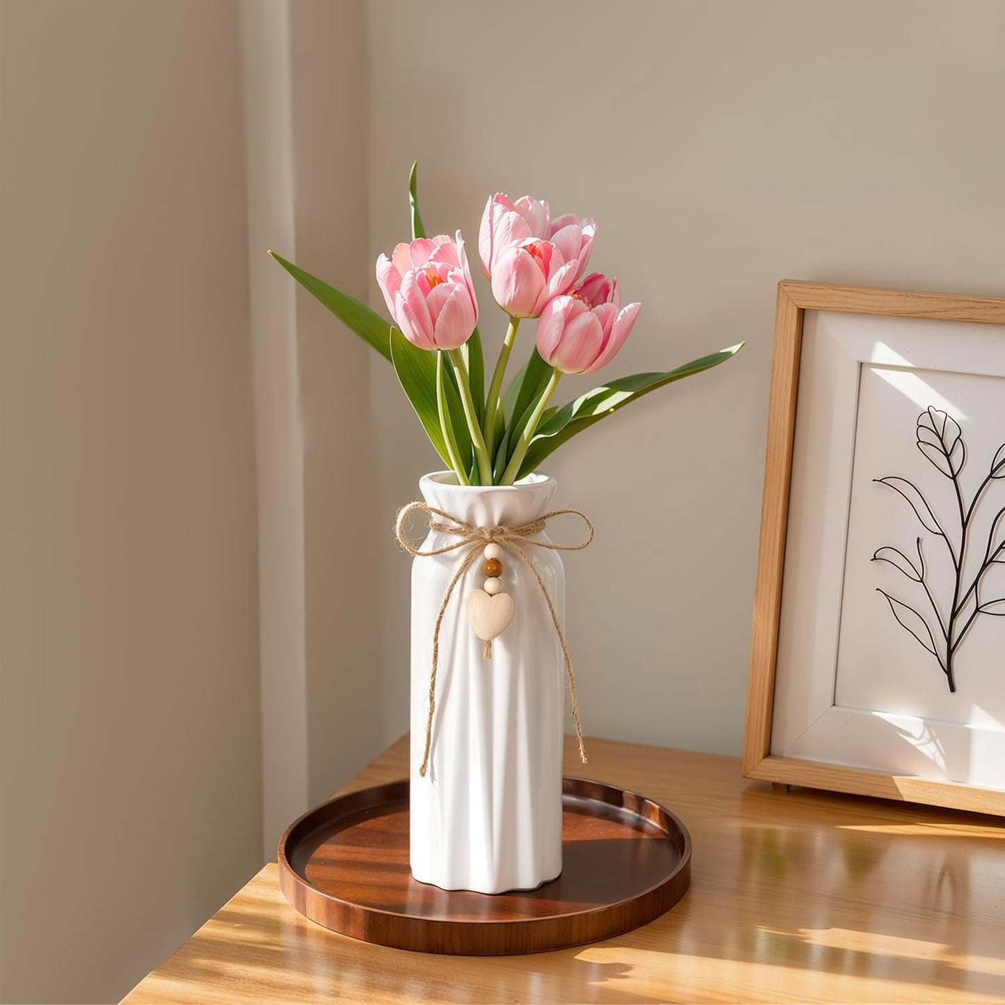 Elegant Ceramic Vase / Diamond / 8 Inch