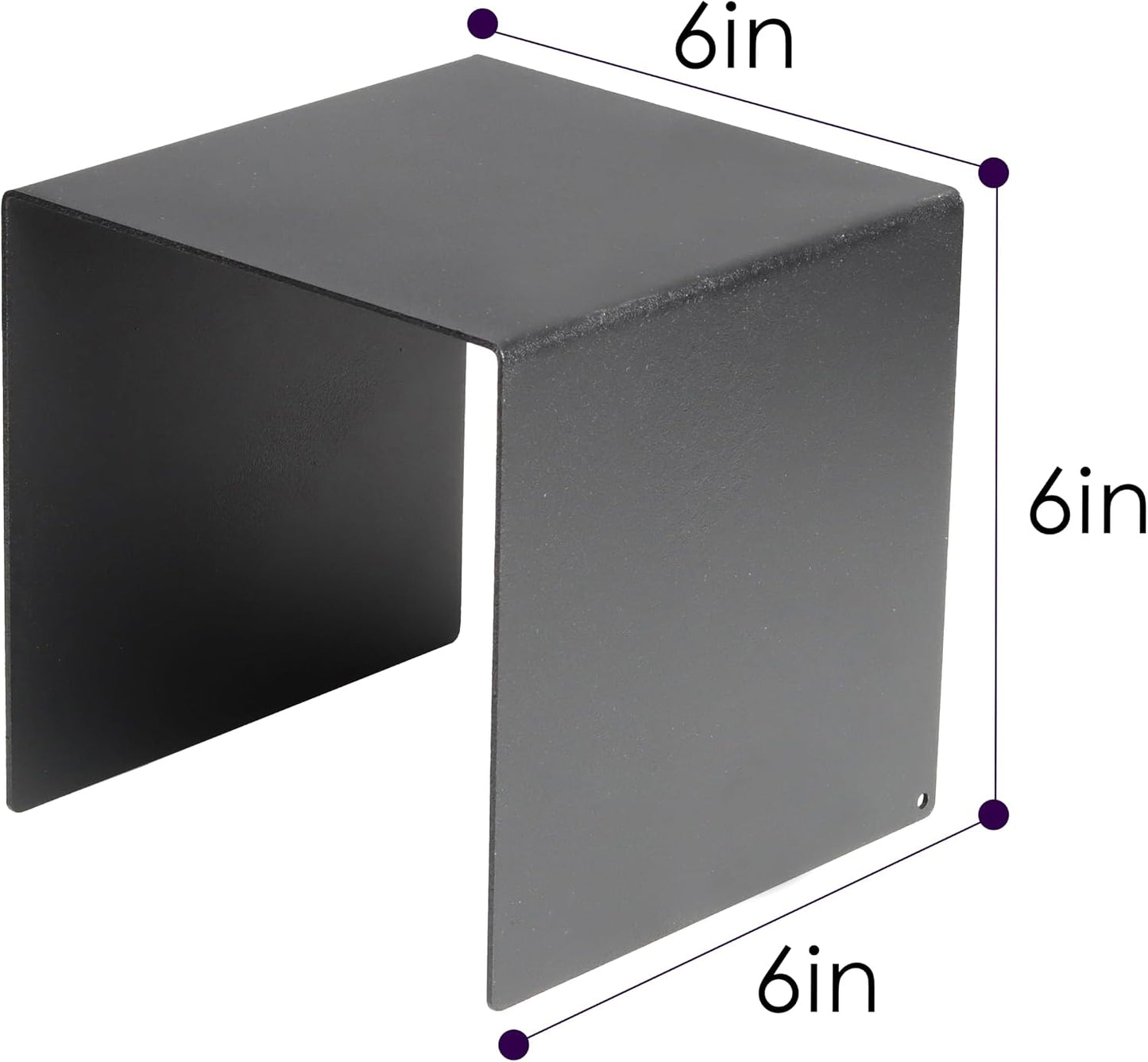 Metal Riser Square Display Stand For Cupcakes / 4P-6INCH / Black / 6 Inch / Set of 8