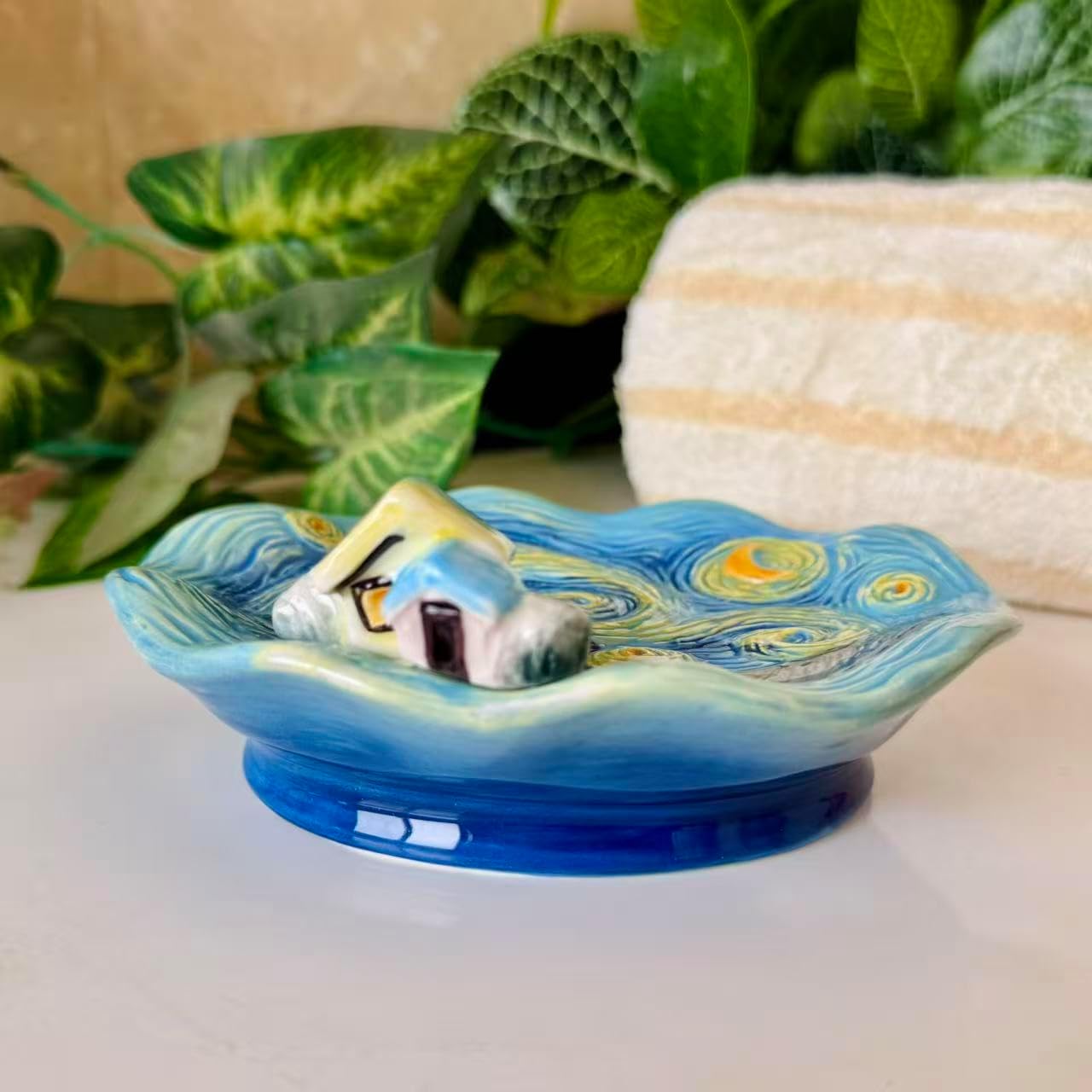 Ceramic Starry Sky Soap Dish
