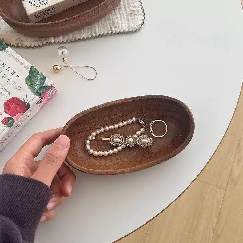 Rustic Wooden Storage Organizer Key Soap and Jewelry Display Tray / Brown Small