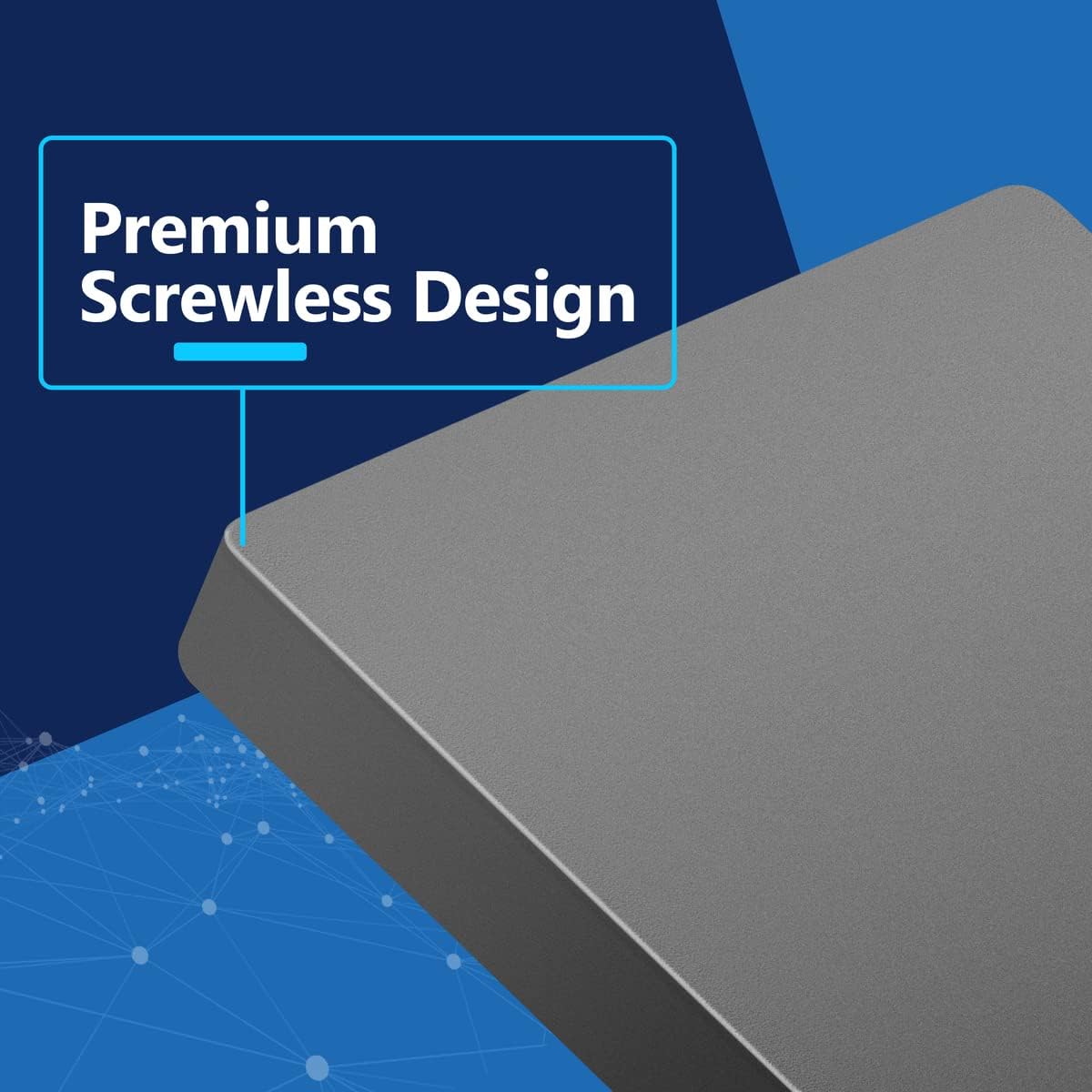LIDER Blank Wall Plate, Screwless Design, 1-Gang, Matte Space Gray, 10-Pack | Temperature And Impact Resistant