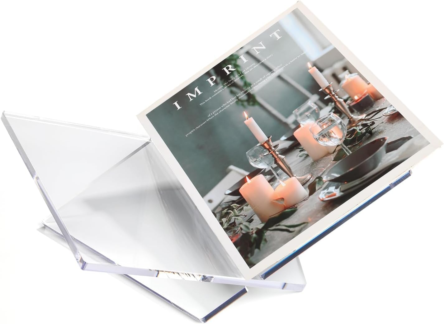 Acrylic Book Stand Acrylic Book Holder / Clear / Large / 12.5 x 9.5 x 5.7