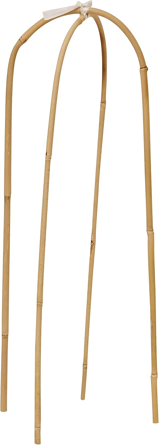 10 Pack, Handmade 24 in. Bamboo U Trellis Hoop Stakes for Garden, 2ft Bamboo U Shaped Trellis for Potted Plants Climbing
