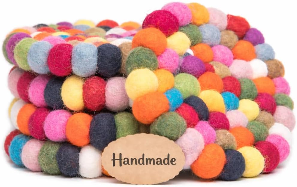 Felt Coaster Pads / Rainbow