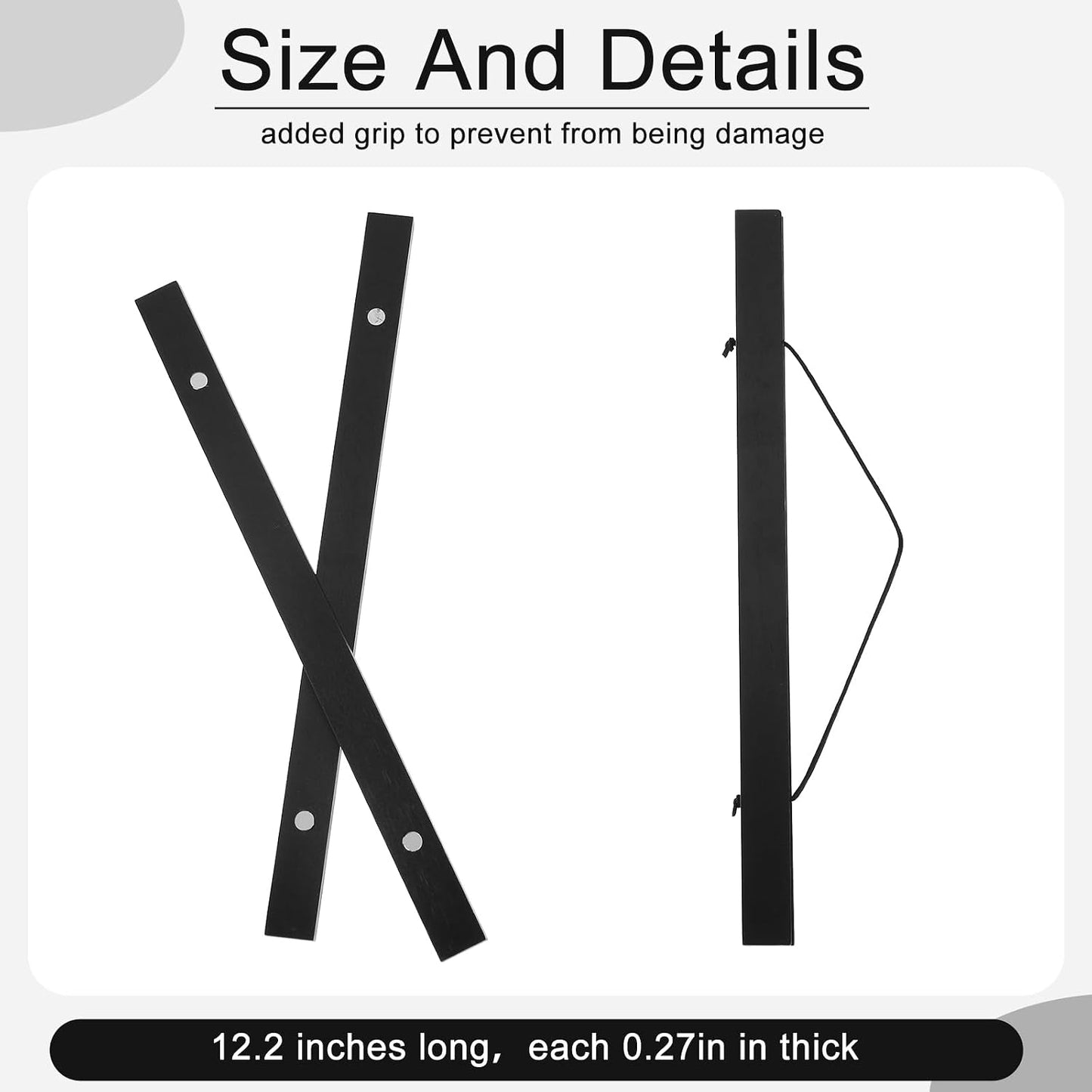 Thyle 10 Pack Magnet Poster Hanger Frame 12x16 12x18 12x24 Light Pine Wood Magnetic Rails Hanging Frame with Rope