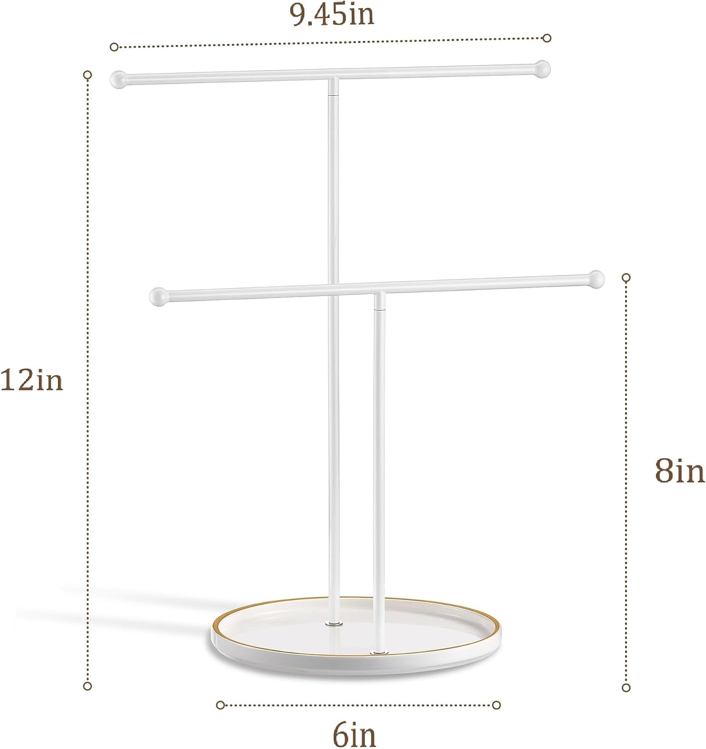 Ceramic Tray / White Jewelry Holder Stand / White Tray White Bar