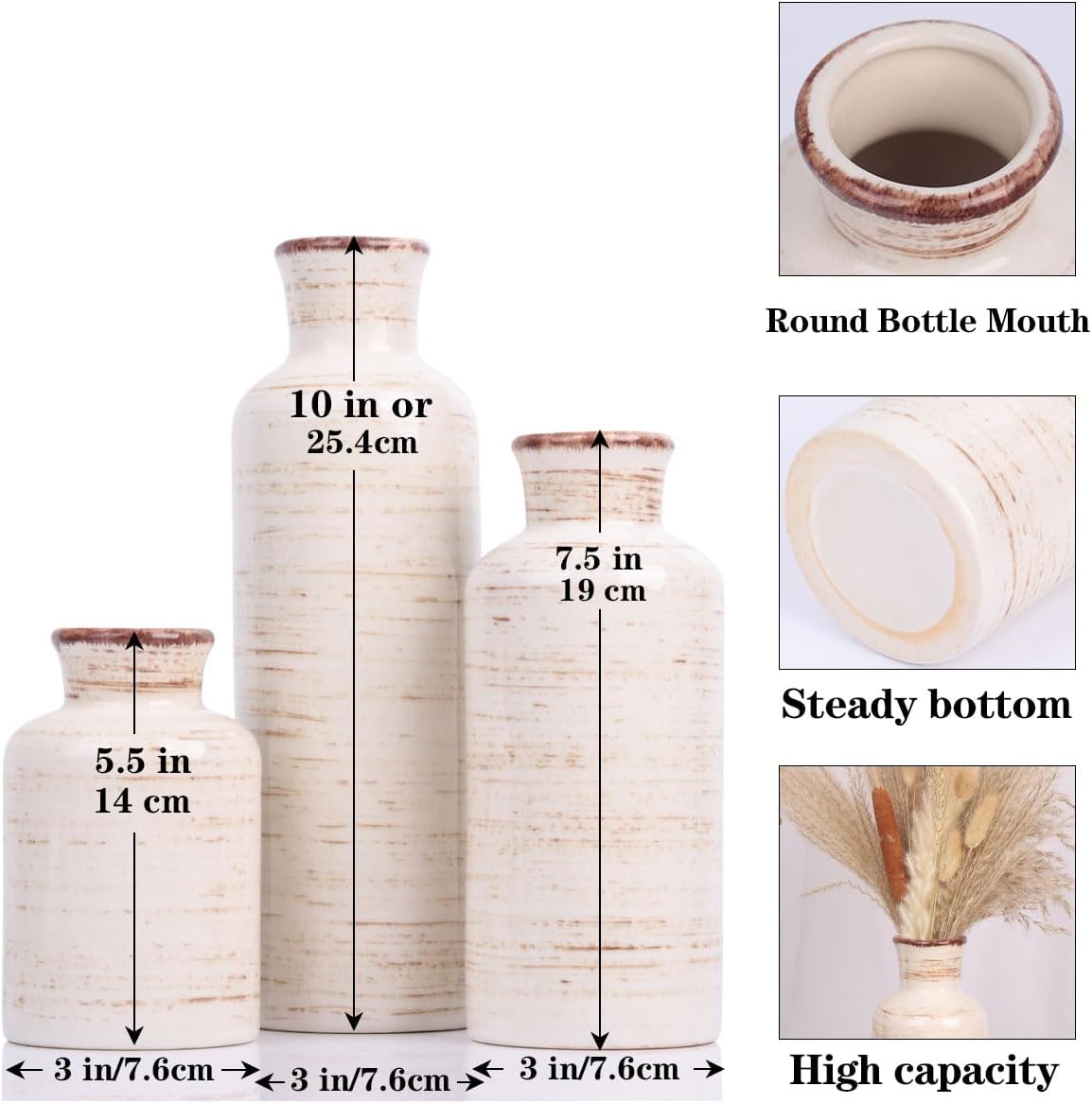 Ceramic Vase Set / Beige