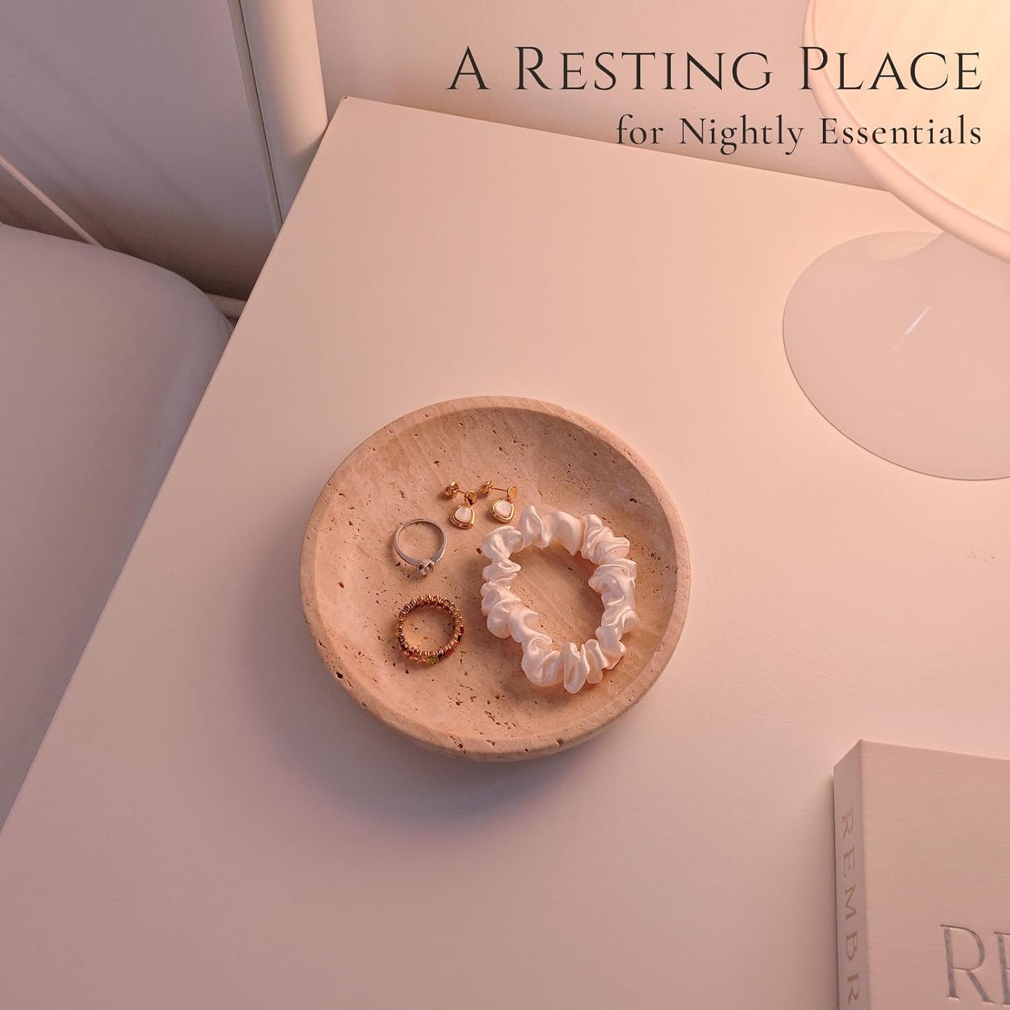 Travertine Valet Tray / Natural