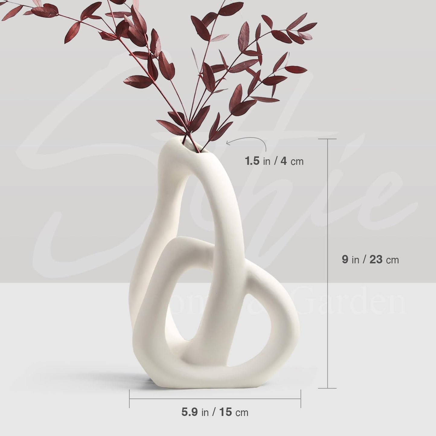 Modern Ceramic Flower Vases / White