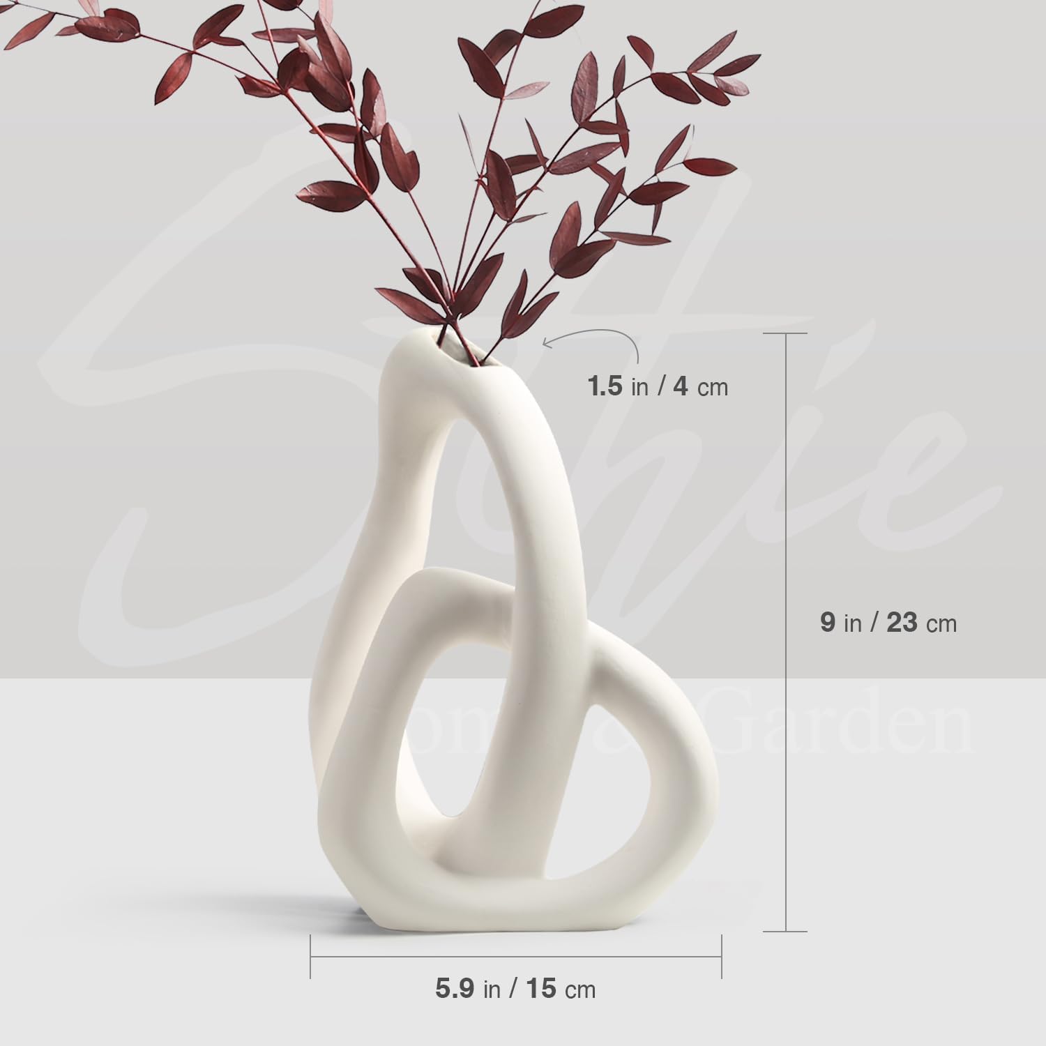 Modern Ceramic Flower Vases / White