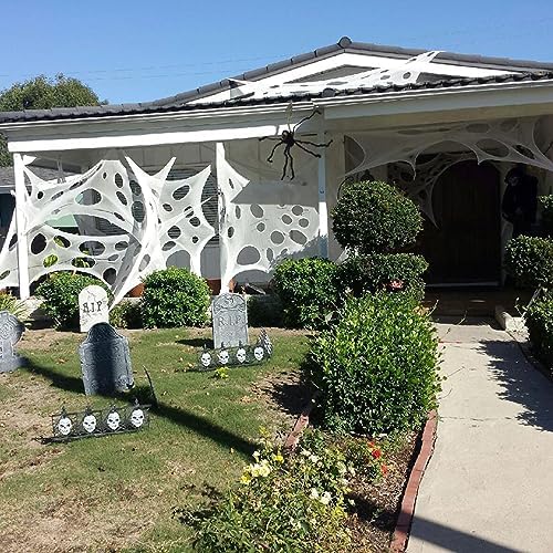 Beef Netting 4lb Giant Spider Web,Outdoor Halloween Decorations 1900sqft
