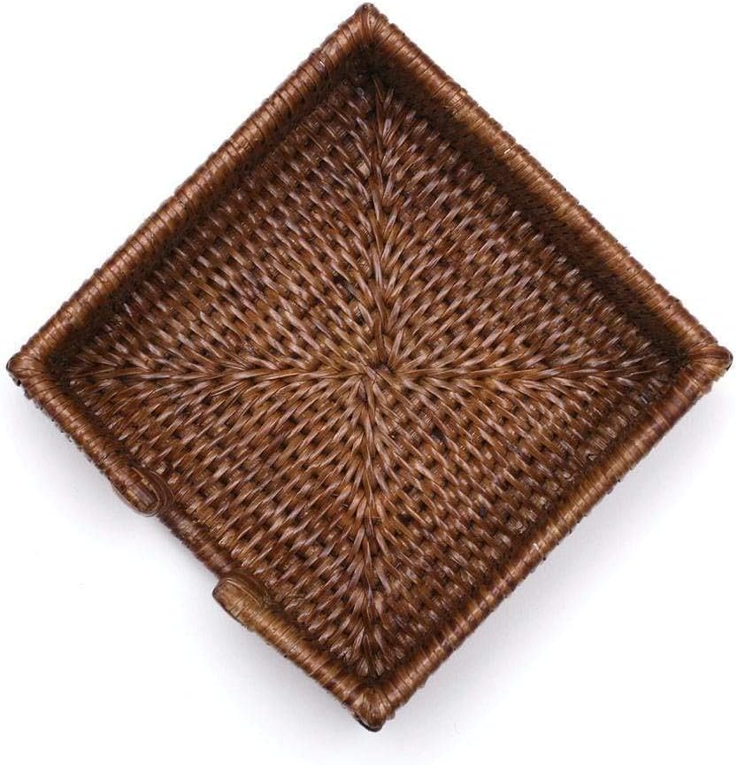 Rattan Napkin Holder in Dark Brown / Cocktail / Natural