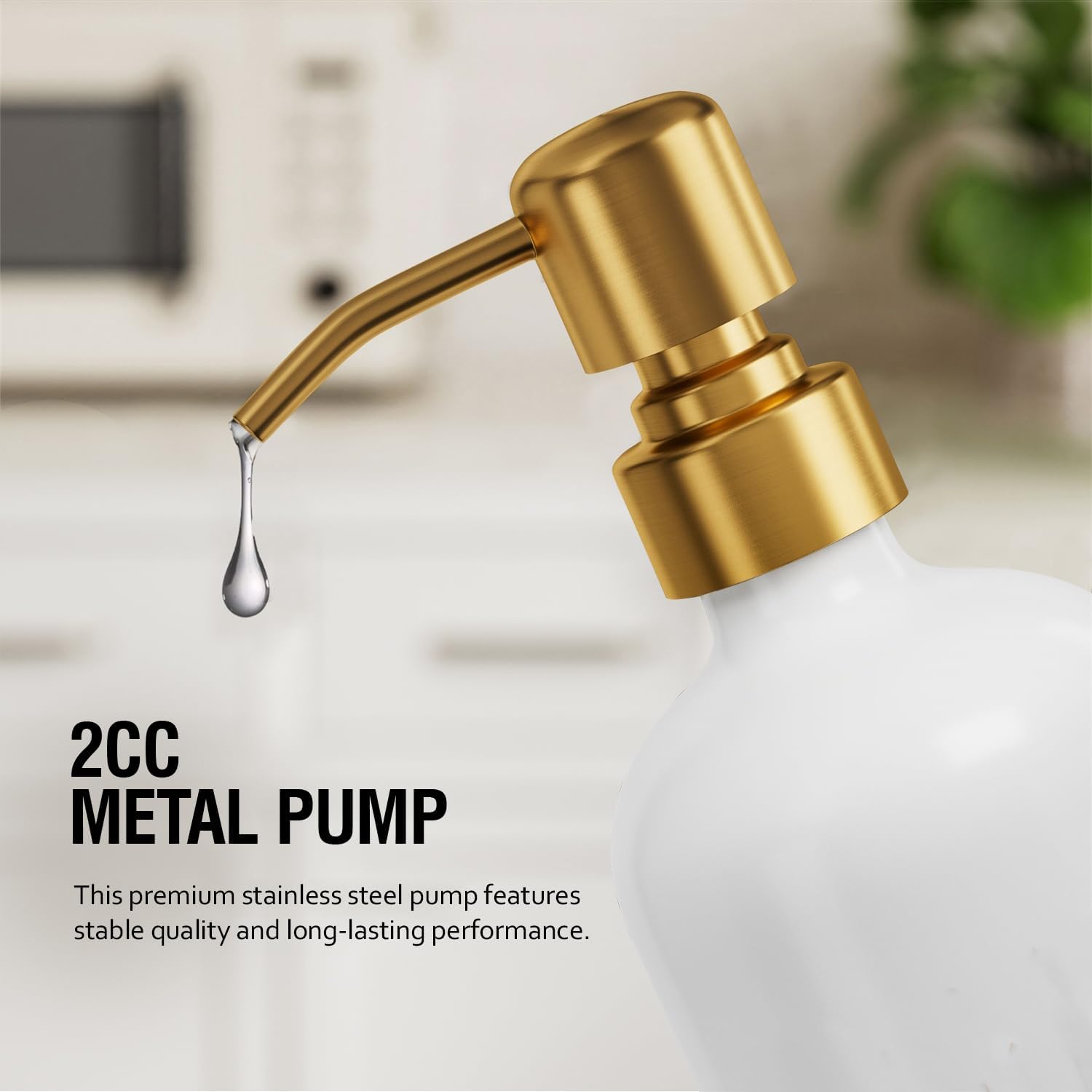 MOMEEMO Kitchen Soap Dispenser Set, White | Contains Dish and Hand Soap Dispenser, Suitable for Kitchen Counter Decor
