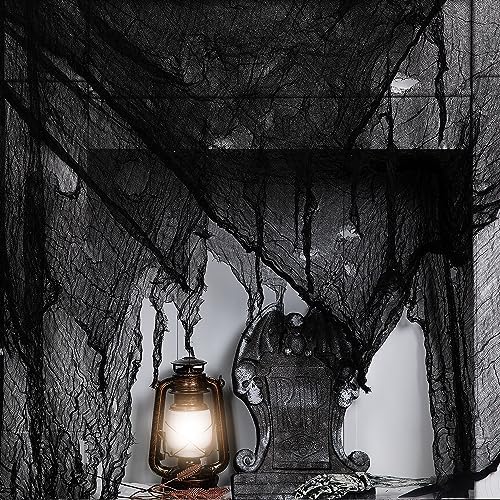 315 x 85 Inch Halloween Creepy Cloth, Black Halloween Scary Spooky Cloth