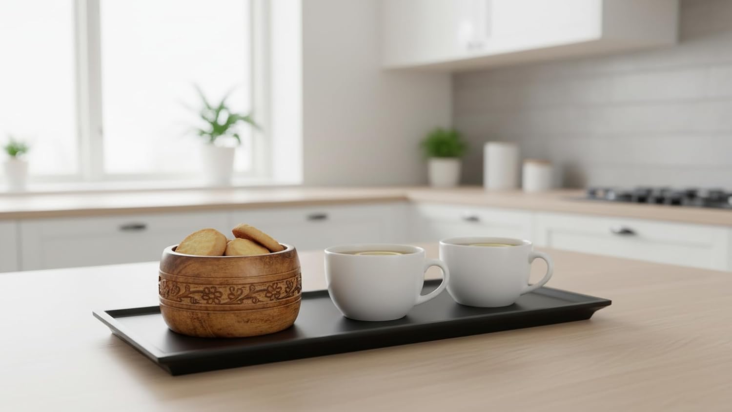 Handmade " Decorative Mango Wood Snack Serving Bowl For Dry Fruits Chips / Antique Finish / 5 x 3