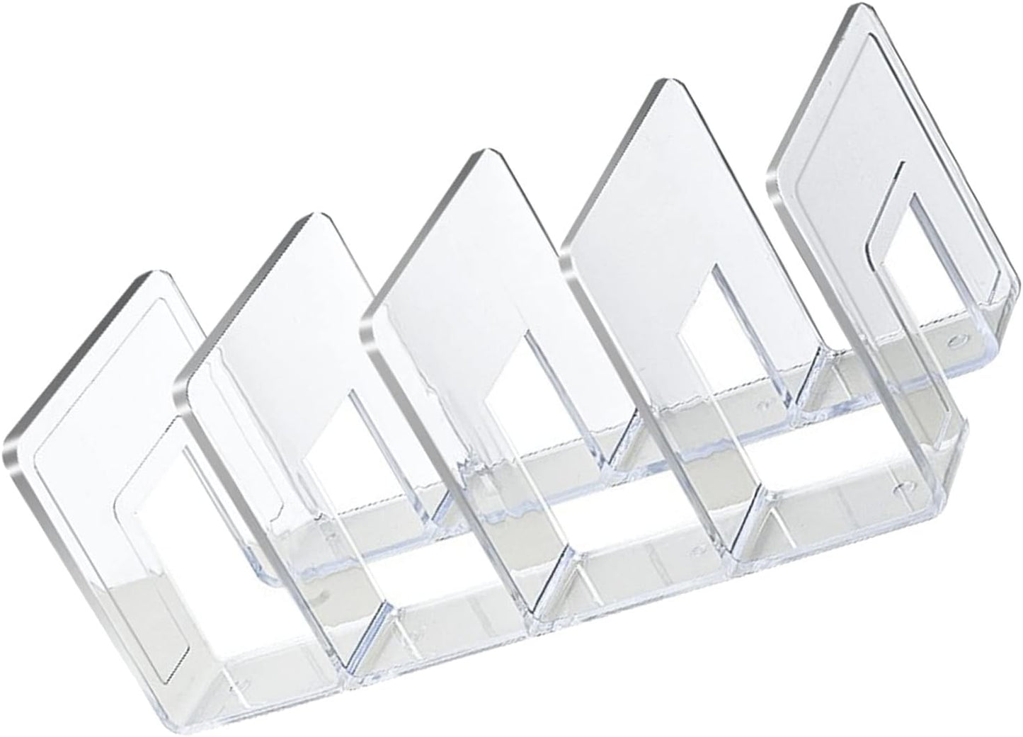 Bookends Transparent Color Simple 4 Compartments Acrylic Book Shelf Holder / Clear