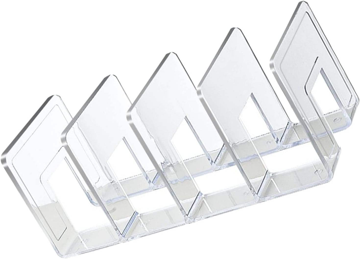 Bookends Transparent Color Simple 4 Compartments Acrylic Book Shelf Holder / Clear