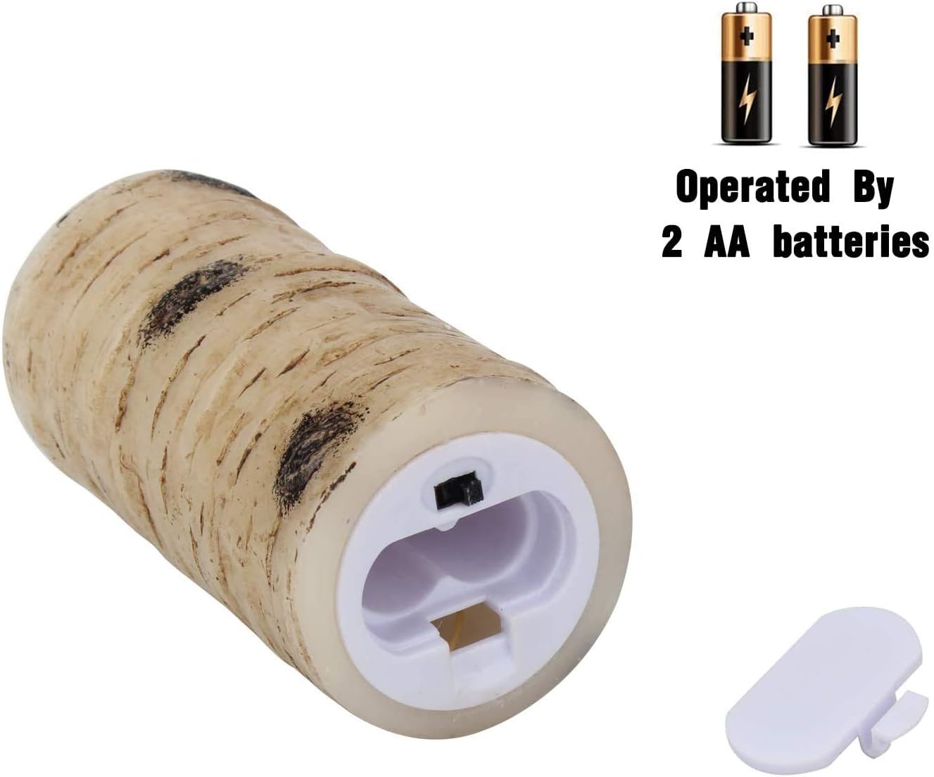 Flameless Flickering LED Candles with Birch Bark Effect - Set of 9 Battery-Operated Real Wax Pillar with 10-Key Remote