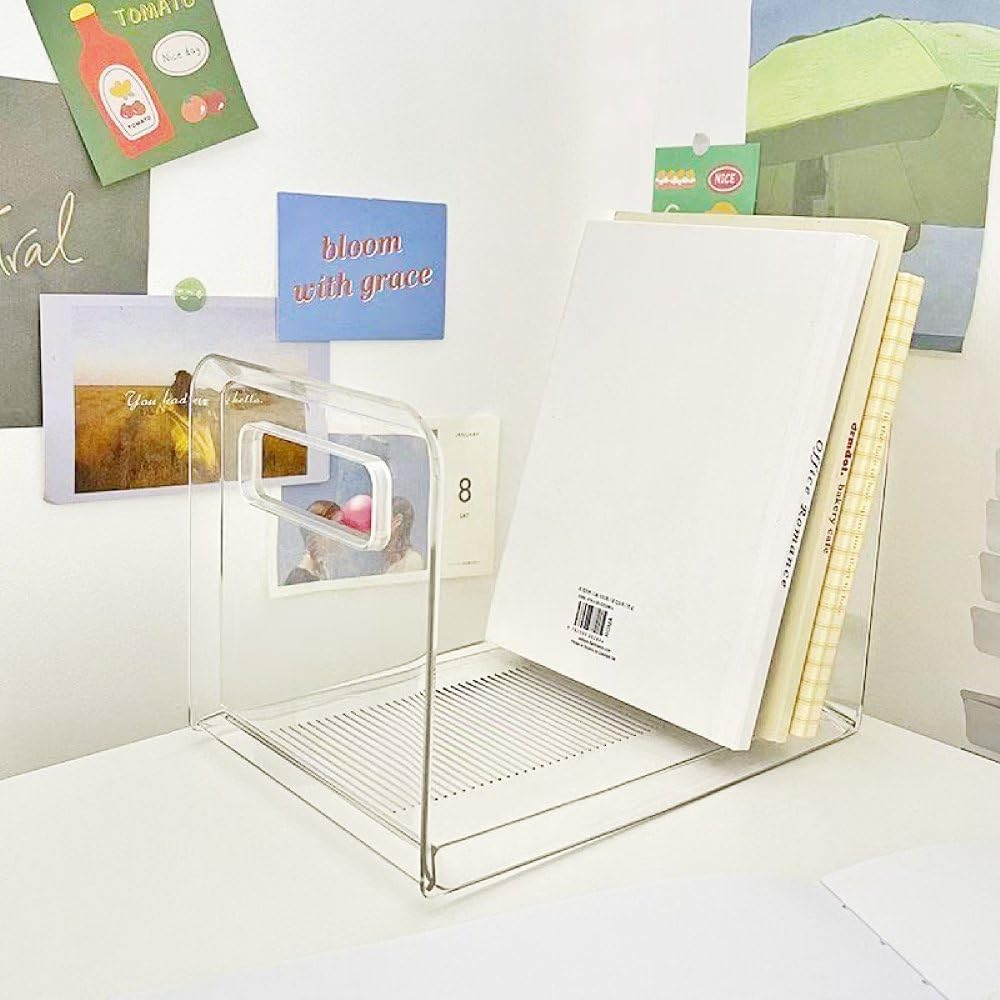Acrylic Book Stand Organizer / Clear