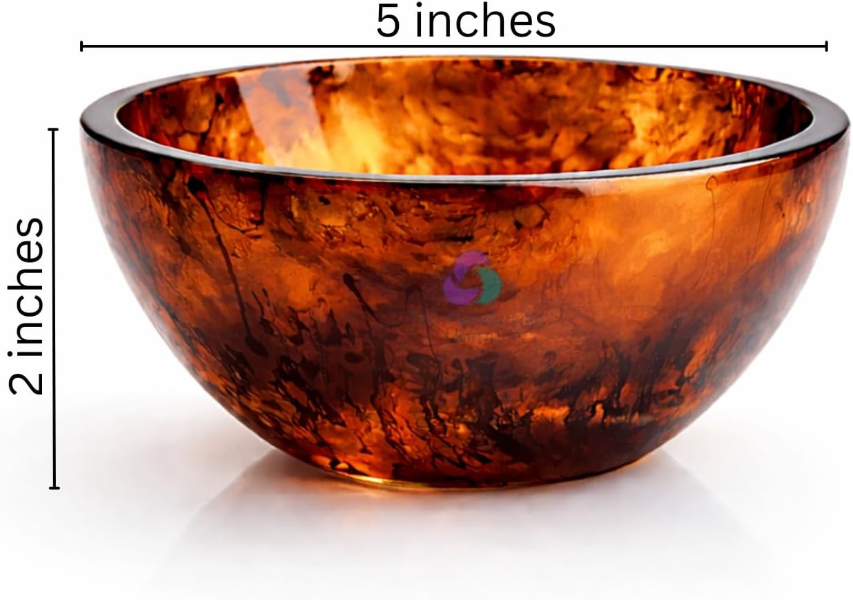 Elegant Handcrafted Resin Bowl / Tortoise