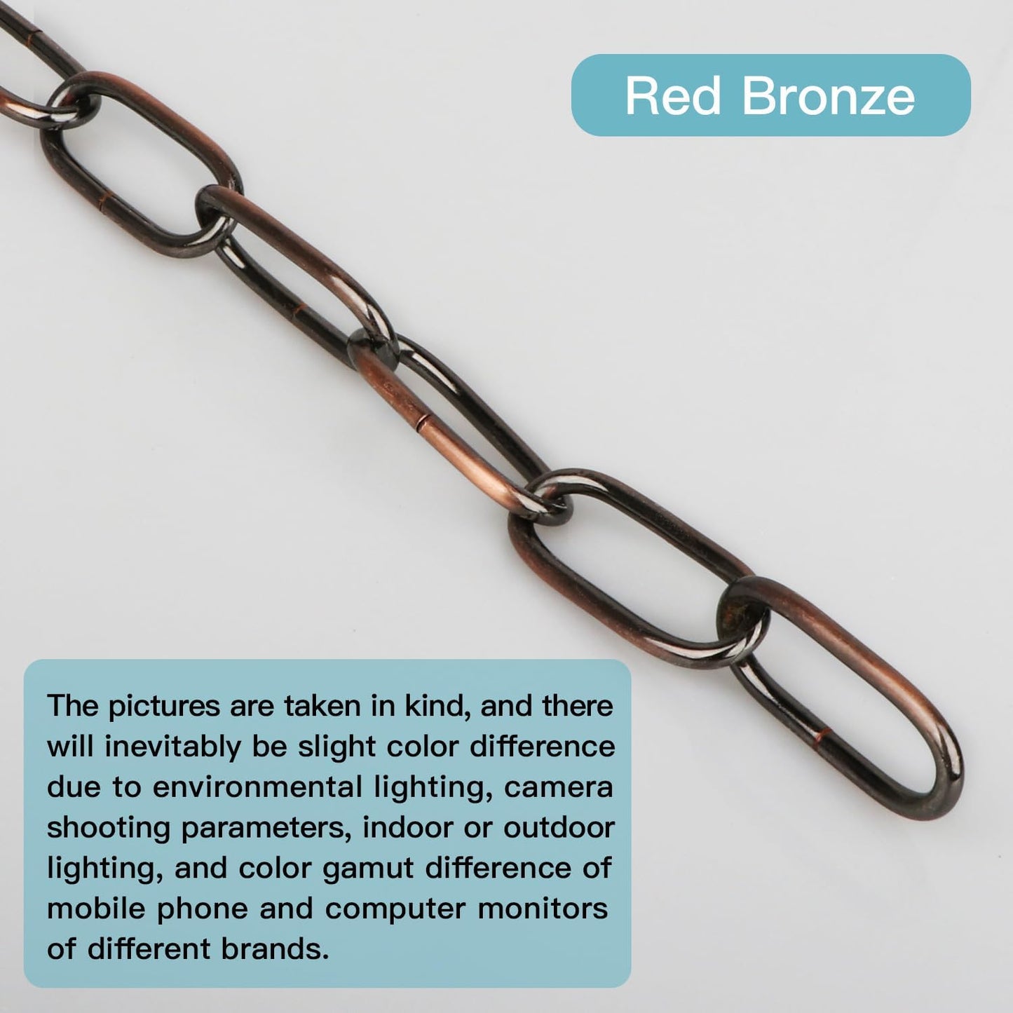 Light Fixture Chain / Red Bronze