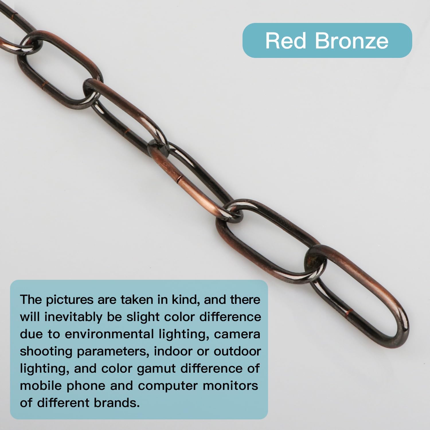 Light Fixture Chain / Red Bronze