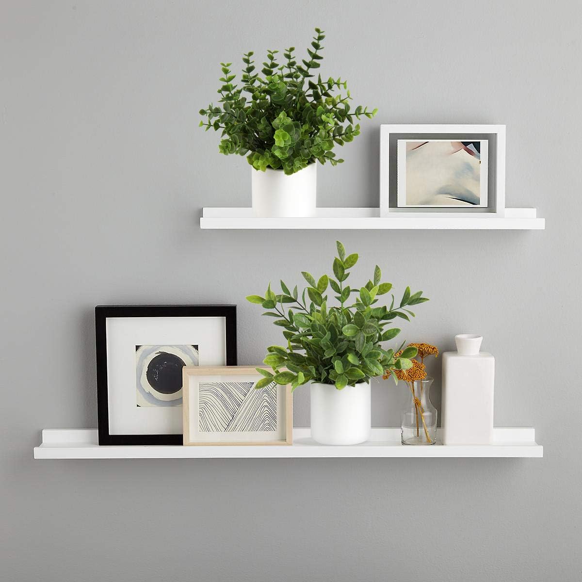 Mini Fake Plants Small Faux Plant Eucalyptus Rosemary Greenery / Faux Green Plants-2 / Set of 2
