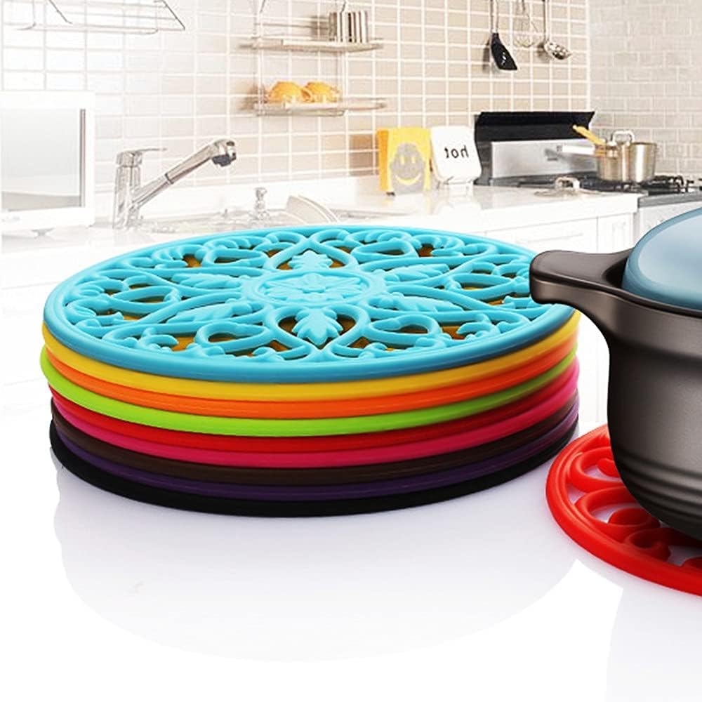 Mandala Coaster Resin Molds Large Silicone Coaster Molds for Hollow Flower Tray Epoxy 3D / Set of 2