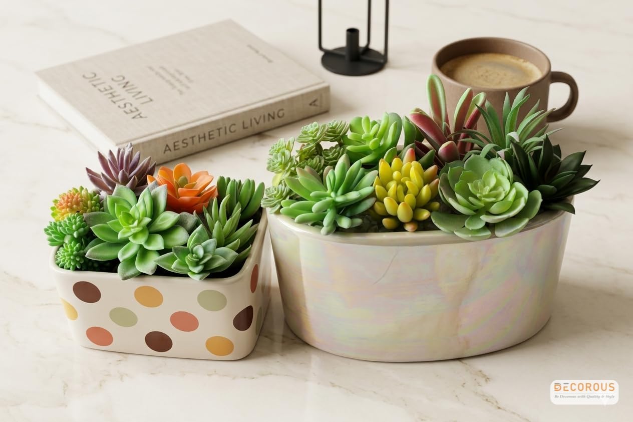 Artificial Succulent Plants / Set of 16