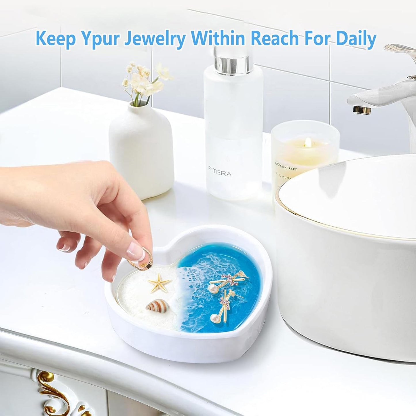 Coastal Jewelry Tray for Engagement & Wedding / Seashell