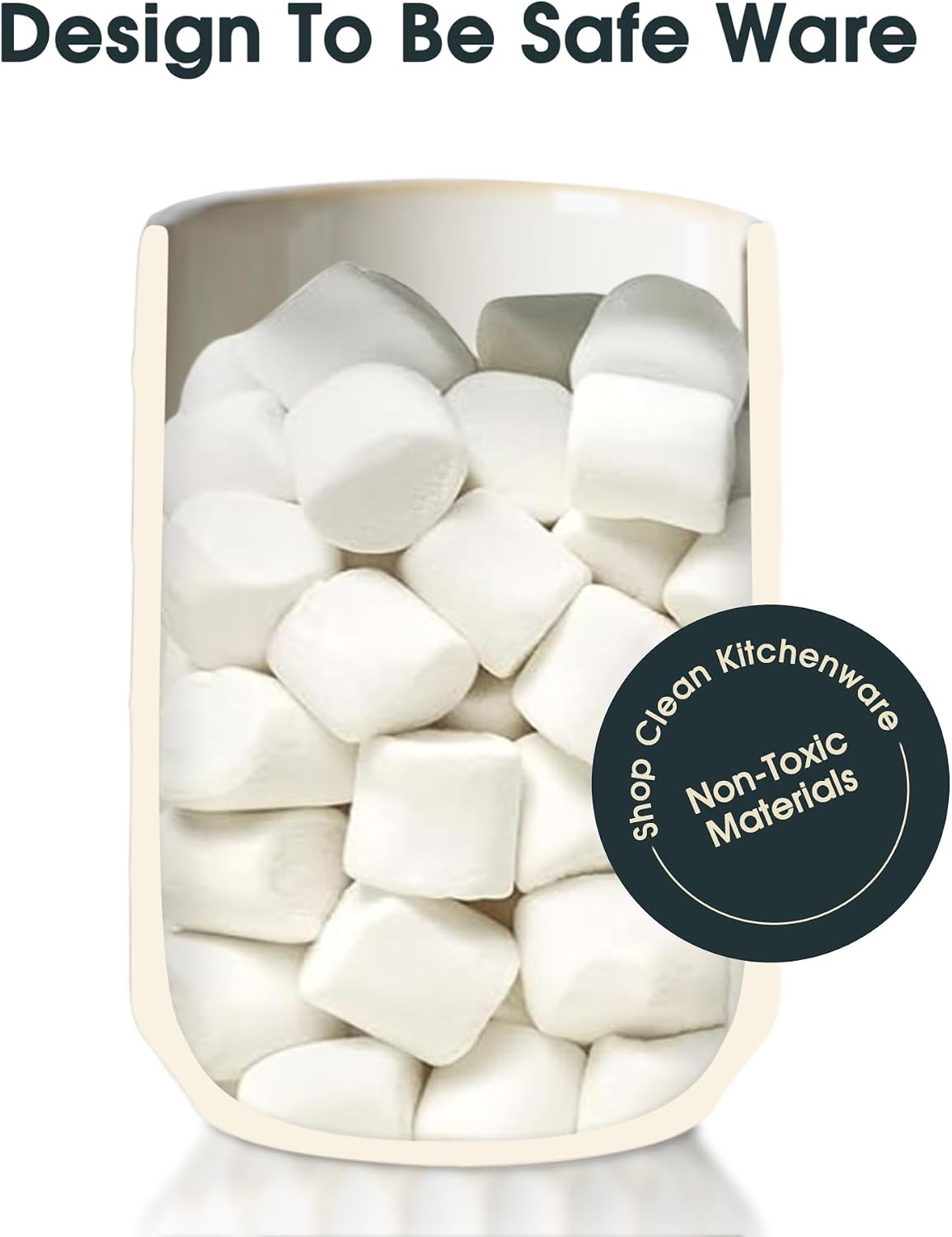 Utensil Holder Set of 2, Large & Small Ceramic Crocks for Kitchen | Countertop, Farmhouse Kitchen Decor, Thick Durable